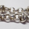 (n1729)Gargantilla de plata estilo Rolo con detalle de nudos.